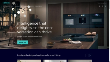 Screenshot of Siemens website