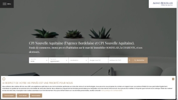 Screenshot of CPI Nouvelle Aquitaine website