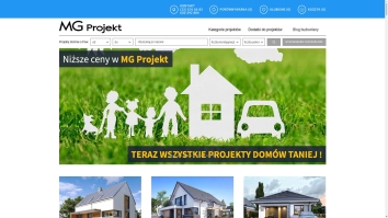 Screenshot of MG Projekt Projekty DomÃ³w website