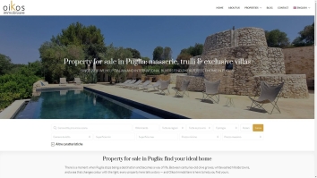 Screenshot of Oikos Immobiliare di Diego Moretto, Puglia website