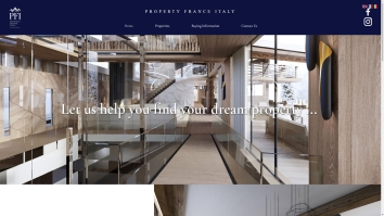 Screenshot of PFI International Ltd, Surrey website