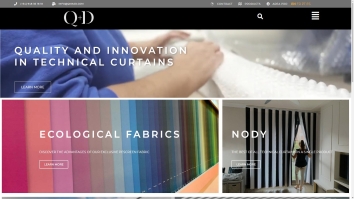 Screenshot of Q+D Cortinas Técnicas website